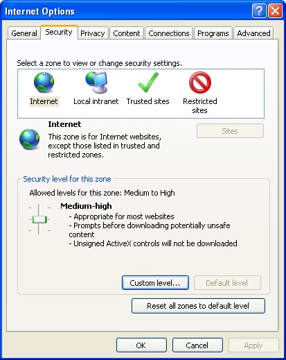 Security Tab
